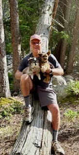 Andrew Messer with his dogs